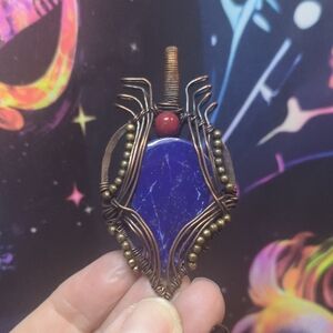Lapis Lazuli Copper Wrapped Pendant
